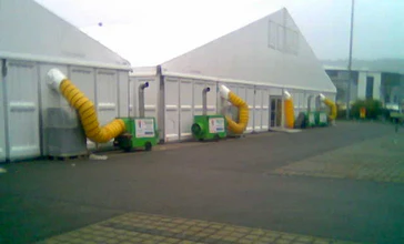 Industrial hall heating